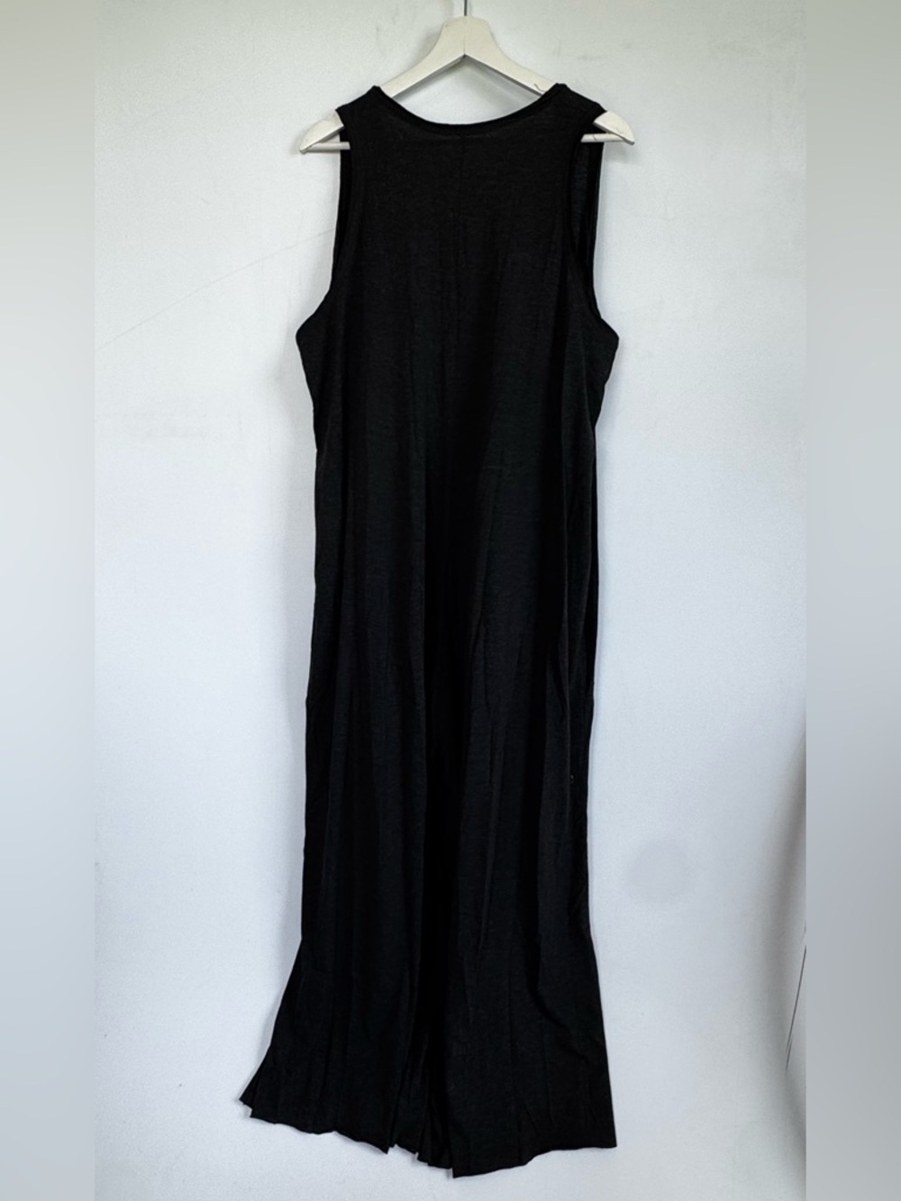 NWT NATURAL LIFE Gray Sleeveless Wide-Leg knit cotton blend Jumpsuit One Size - Picture 10 of 10